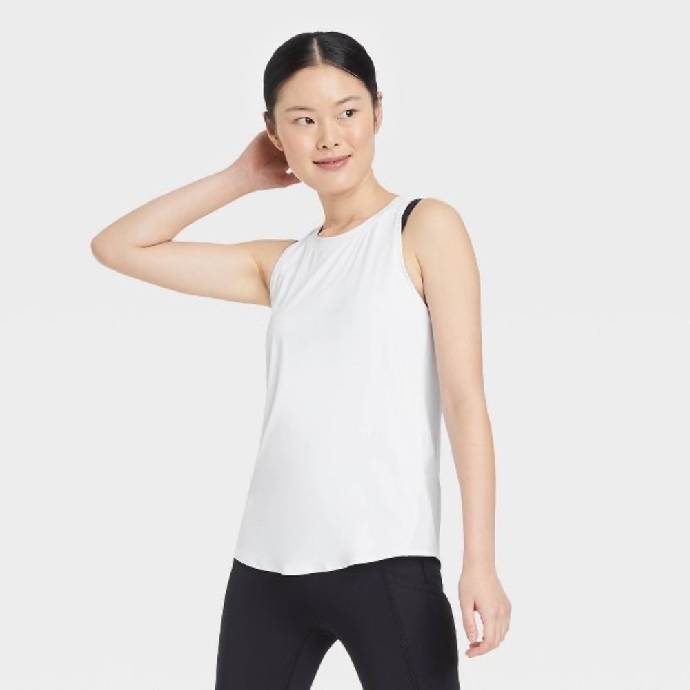 Women's White Sleeveless Top